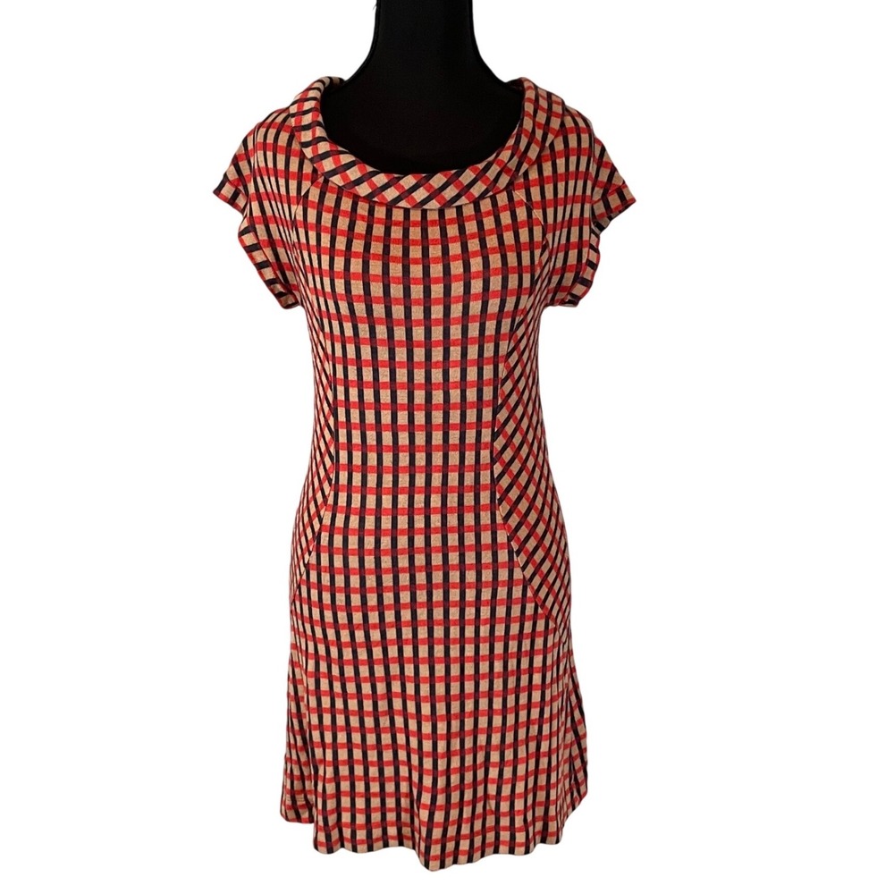 VTG Y2K Red Plaid Tailored Sheath Dress Women's‎ Size M Made in USA
Cap Sleeve